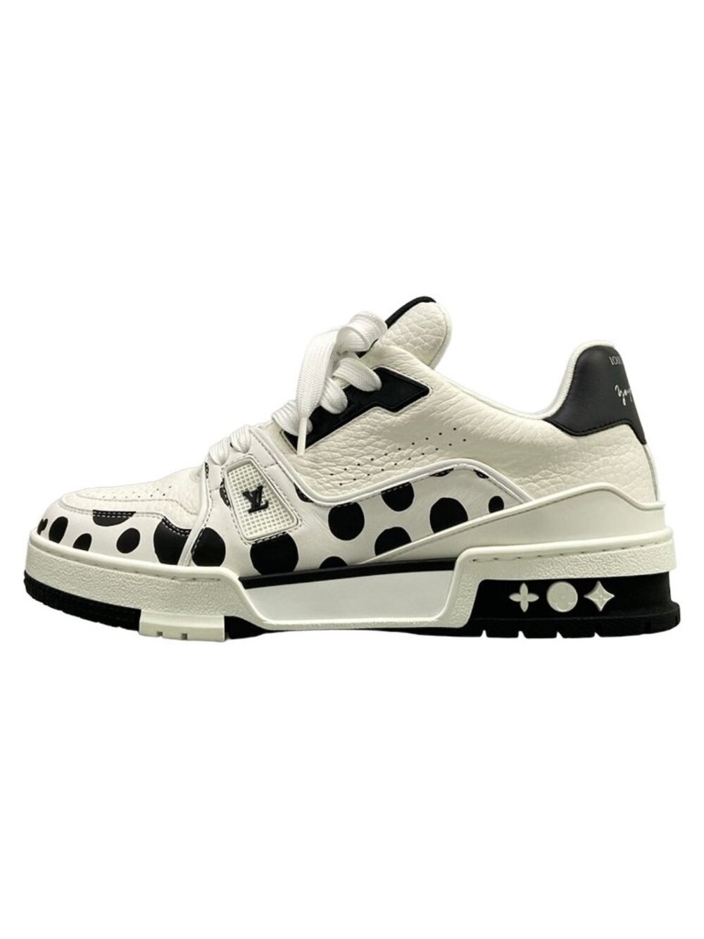 Louis Vuitton Sneakers Trainer Line White Black Infinity Dot Leather 4